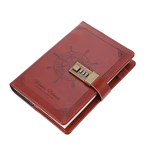 Happyyami 1 Stück Vintage PU Notizbuch mit Passwortschloss Retro Tagebuch für Schule Büro und Reisen für Journaling Planen und Persönliche Notizen Braun Happyyami 1 Stück Vintage PU Notizbuch mit Passwortschloss Retro Tagebuch für Schule Büro und Reisen für Journaling Planen und Persönliche Notizen Braun von Happyyami
