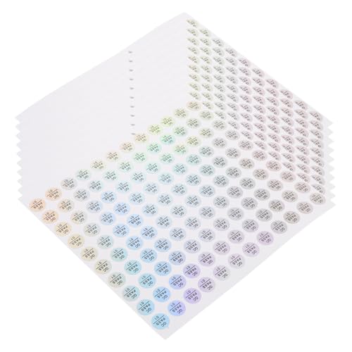 Happyyami 10 Blatt Aufkleber mit Qualitätsprüfausweis qualifizierte Aufkleber Hochsicherheits-QC-Aufkleber bestandene Qualitätskontrollaufkleber QC-zugelassene Tags Silver von Happyyami