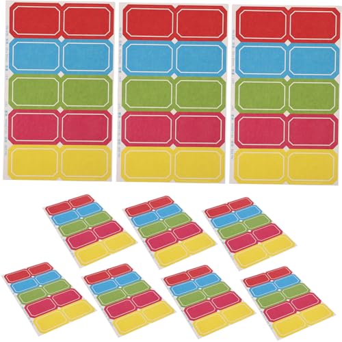 Happyyami 10 Blatt Farbetiketten Namensschild-Aufkleber kleine Aufkleber Farben Namensschilder Kita-Etiketten preisschild namens sticker buntes Namensschild Etiketten unterschreiben Colorful Happyyami 10 Blatt Farbetiketten Namensschild-Aufkleber kleine Aufkleber Farben Namensschilder Kita-Etiketten preisschild namens sticker buntes Namensschild Etiketten unterschreiben Colorful von Happyyami