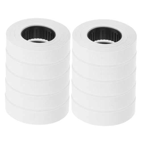 Happyyami 10 Rollen Spezialpapier Für Preisauszeichnungsmaschine Preisauszeichner Preismarkierungsetiketten Etikettenpapier Preisaufkleber Preisauszeichnerteile Preisetiketten Weiße von Happyyami