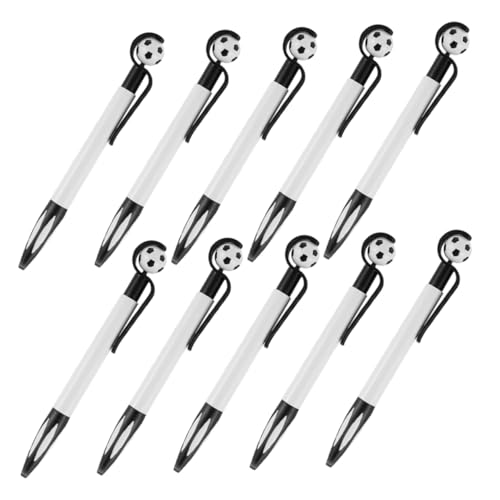 Happyyami 10 Stück Fußball Kugelschreiber Dekorative Stifte für Basteln Scrapbooking Schulbedarf Tragbare Kreative Schreibgeräte für Fußballpartys und von Happyyami