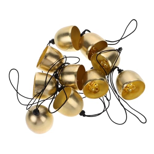 Happyyami 10 Stück Glockenanhänger Klingelnde Hängeglocken Farbiges Zubehör Windspiele Innenornament DIY Handwerk Windspiel Kleine Balkondekoration Dekoratives Klingeln Im Freien von Happyyami