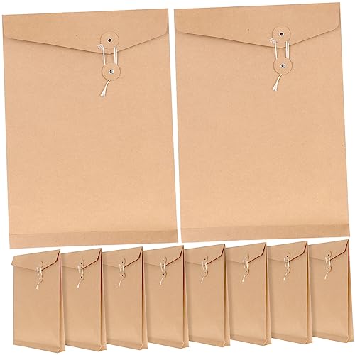 Happyyami 10 Stück Kraftpapier Umschläge mit Kordelverschluss Dokumentenmappe für Büro Schule und Zuhause Stabil und Langlebig für Rechnungen Happyyami 10 Stück Kraftpapier Umschläge mit Kordelverschluss Dokumentenmappe für Büro Schule und Zuhause Stabil und Langlebig für Rechnungen von Happyyami