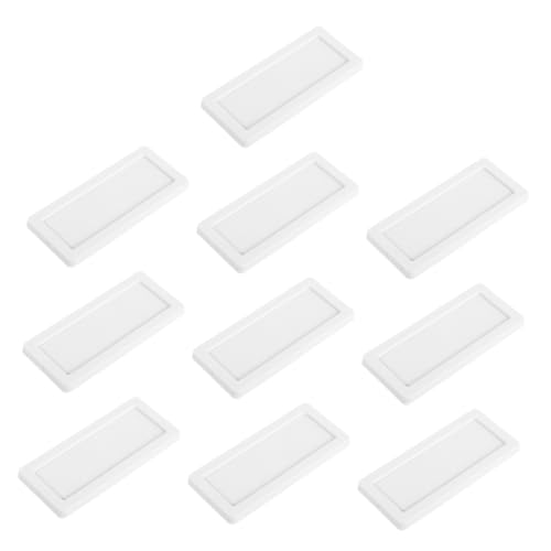 Happyyami 10 Stück Magnetische Etikettenhalter Beschreibbare Datenkarten für Regale Büro Schule und Bibliothek Einfach Anzubringen mit Magnet und Kleber für Klare Sichtbarkeit und Einfache von Happyyami