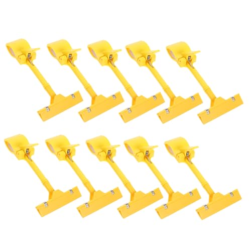 Happyyami 10 Stück Preisschildhalter Clip Einzelhandel für Gestell Fan-Shop Karte etikett werbung Mehrere Schilder Anzeige doppelseitige Schilderklammern Rack-Schilderhalter doppelt Yellow von Happyyami