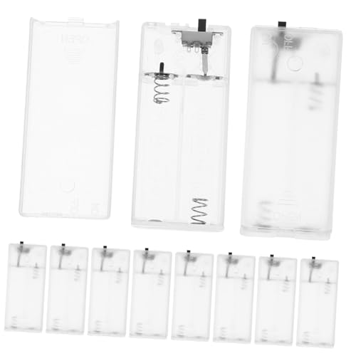 Happyyami 10stücke Transparente Batteriehalter Für Lichterketten Robuste Kunststoff-batteriebox Für Aa-batterien Ersatzteile Für Lichterkette Einfache Montage Und Universelle Kompatibilität von Happyyami