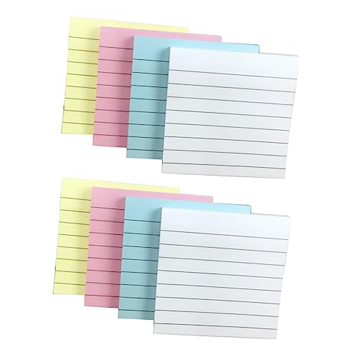 Happyyami 10 Stück Selbstklebende Haftnotizen Farben Weiß Gelb Blau Grün Praktische Büro und Schulnotizen für Zeitpläne und Erinnerungen Mittlere Robustes für Wichtige Aufgaben von Happyyami