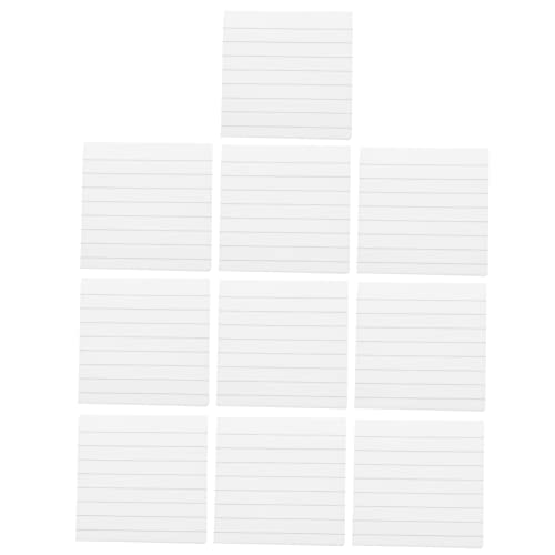 Happyyami 10 Stück Selbstklebende Notizen Weiße Memo Pads mit Streifen Praktische Haftnotizen für Büro Schule und Zuhause für To Do Listen und Nachrichten von Happyyami