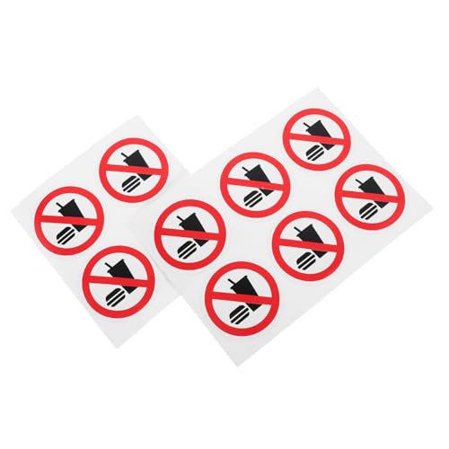 Happyyami 10 Stück Sicherheitsaufkleber für und Trinkverbot Selbstklebende Vinyl Schilder für und Geschäft Hochsichtbare Warnhinweise für Sichere Umgebung von Happyyami