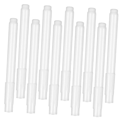 Happyyami 10 Stück Teiliges Weiße Kreidestifte Abwaschbare Marker für Tafel und Fenster Tragbare Flüssigkreide für Schule Kindergarten und Werbung von Happyyami