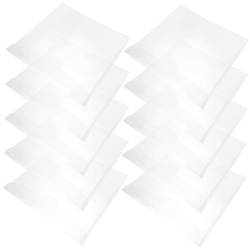Happyyami 10 Stück Transparente Dokumententaschen Große Aufbewahrungstaschen für Bürobedarf Organizer für Rechnungen Belege Karten und von Happyyami