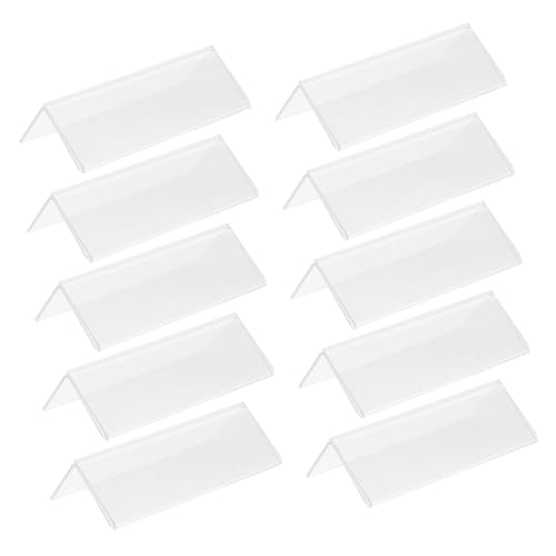 Happyyami 10 Stücke Preisschild Display Board Aufkleber Display Ständer Lebensmittel Label Steht Selbstklebende Label Halter Transparent Acryl Happyyami 10 Stücke Preisschild Display Board Aufkleber Display Ständer Lebensmittel Label Steht Selbstklebende Label Halter Transparent Acryl von Happyyami