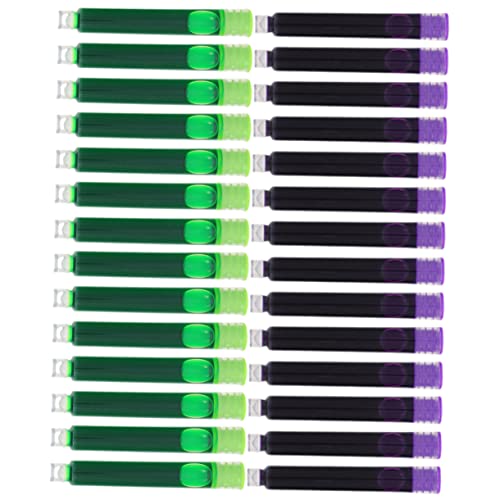 Happyyami 100 Stück Farbenfrohe löschbare Tinte schreibutensilien büroartikel Schreibwarenbedarf fountain flex pen schulzeug Nachfülltinte für die Schule Nachfüllungen für Füllfederhalter pp von Happyyami