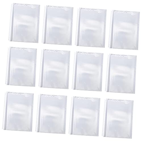 Happyyami 100 Stück Innentasche für Ordner Dateiordner Klarer Dateischutz Blau Büro Beschützer Fächer schnellhefter Ordnertaschenärmel Dateitasche löschen Plastik Transparent von Happyyami