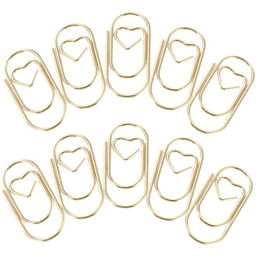 Happyyami 100 Stück Metall -Büroklamme klein dekorativ Miniclips beschichtet Mini-Papier bunt karten clip papierklemmen Briefklammern metallclips Mehrzweck-Bastelklammern Clips Büro Golden Happyyami 100 Stück Metall -Büroklamme klein dekorativ Miniclips beschichtet Mini-Papier bunt karten clip papierklemmen Briefklammern metallclips Mehrzweck-Bastelklammern Clips Büro Golden von Happyyami