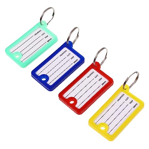 Happyyami 100 Stück Schlüsselanhänger Bunte Beschriftbare Schlüsseletiketten für Schlüssel Gepäck und Haustiere Vielseitige Namensschilder zur Klassifizierung von Objekten für Hotels von Happyyami