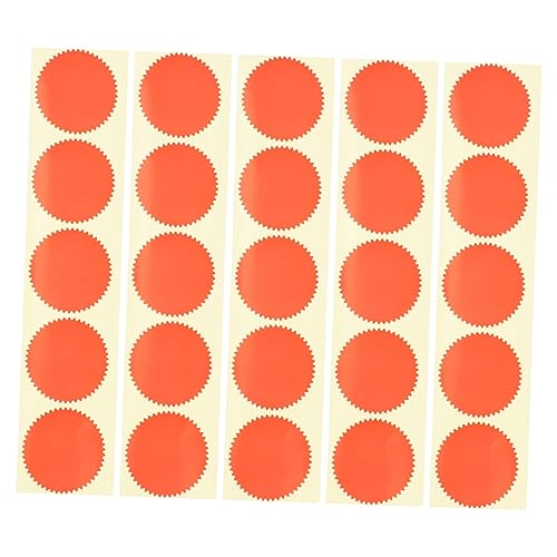 Happyyami 100 Stück Selbstklebende Stempelaufkleber Rote Gear Shaped Sticker für Umschläge Dekoration und Diy Rückstandslos Ablösbar Hochwertige Papiermaterialien von Happyyami