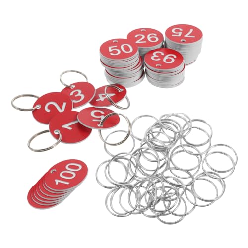 Happyyami 100 Stück digitales Etikett Schlüsselanhänger Identifikatoren Überprüfen Sie die Tags Schlüsselanhänger Nummernschild Schlüsseletiketten-Tags Abs rot Happyyami 100 Stück digitales Etikett Schlüsselanhänger Identifikatoren Überprüfen Sie die Tags Schlüsselanhänger Nummernschild Schlüsseletiketten-Tags Abs rot von Happyyami
