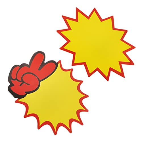 Happyyami 100Stücke Blanko Stern Preisschilder Fluoreszierende Verkaufsetiketten für Einzelhandel Umweltfreundliches Material für Verkaufsaktionen und Geschäfte von Happyyami