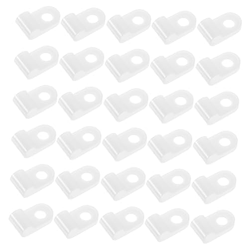 Happyyami 100Stücke Kabelclips für Kabelmanagement Klemme für Lichtmontage Innen und Außeneinsatz Rostfrei Stabil für Tv Kabel und Stromkabel von Happyyami