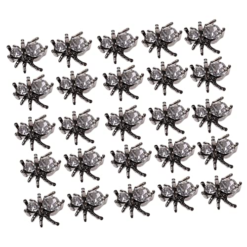 Happyyami 100Stücke Spinnennagelschmuck Für DIY Nageldekoration Nagelkunst Accessoires Halloween Maniküre Langlebige Und Sichere Nagelverzierung Für Besondere Anlässe von Happyyami
