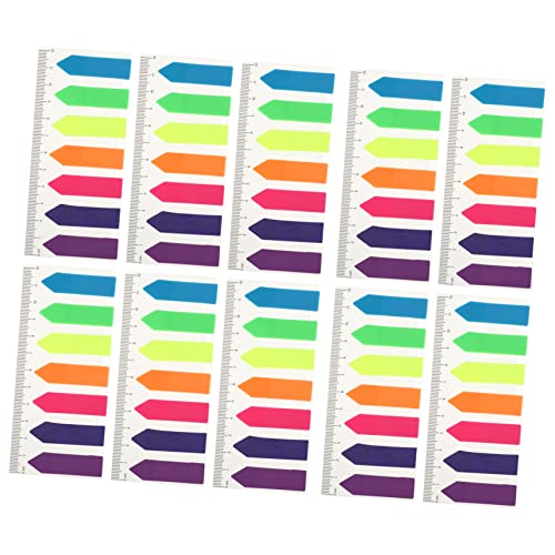 Happyyami 10Stücke Beschreibbare Haftnotizen Pet Transparent Farbcodierbare Marker für Büro Schule und Zuhause für Studien und Arbeitsorganisation von Happyyami