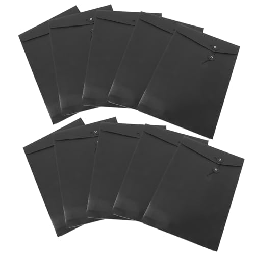 Happyyami 10Stücke Kraftpapier Dateiumschläge Mit Kordelverschluss Zur Sicheren Aufbewahrung Und Organisation Von Dokumenten Für Büro Schule Und Zuhause von Happyyami