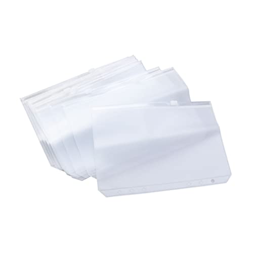 Happyyami 10Stücke Reißverschluss Papieraufbewahrungstasche Teiliges Transparente Reißverschlusstaschen für Dokumente Karten und Kleine Gegenstände für Schule von Happyyami
