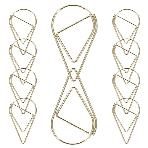 Happyyami 10Stücke Wassertröpfchen Papierclips Dekorative Metall Büroklammern für Bürobedarf Hübsche und Praktische Büroklammern für Notizen und Dokumente Langlebig von Happyyami