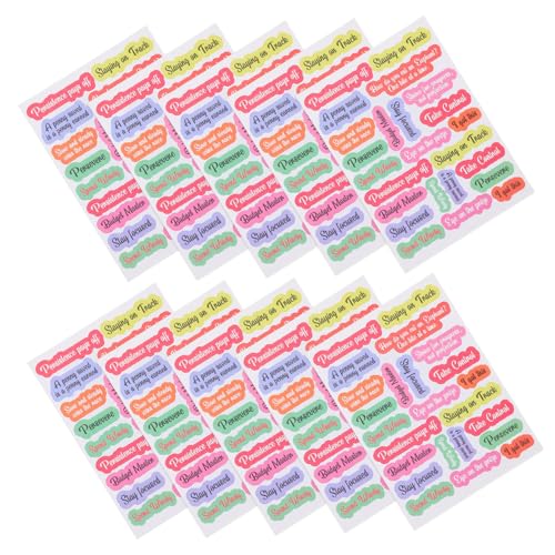 Happyyami 10pcs Budgetaufkleber Für Bargeldhülle Cash Binder Labels Aufkleber Planer Aufkleber Schloss Label Aufkleber Für Finanzplaner Budget Binder von Happyyami