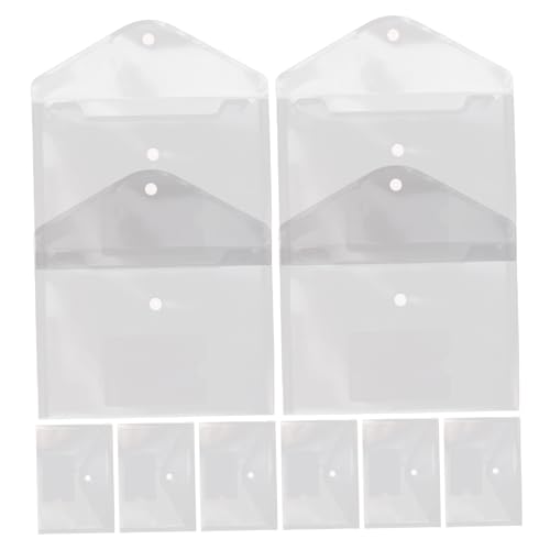 Happyyami 12 Stück Aktenhalter Datei-organizer Erweitern Knopf Dateiorganisator Transparent Papier Tasche Briefumschläge Klarer Umschlag Plastikumschläge Für Dokumente Ordner Löschen Pp von Happyyami