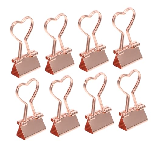 Happyyami 12 Stück Büroklammern Roségold Binder Clips für Bürobedarf Organisieren von Rechnungen Notizen und Dokumenten Vielseitig Einsetzbar für Zuhause und Büro von Happyyami