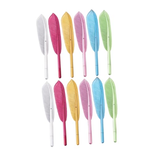 Happyyami 12 Stück Farbenfroher Federstift Tintenstift süße Stifte ästhetische Stifte Schüttgut bürobedarf kugelschreiber federn eincremehilfe Federförmiger Stift Pflaumenstift Nachfüllung Happyyami 12 Stück Farbenfroher Federstift Tintenstift süße Stifte ästhetische Stifte Schüttgut bürobedarf kugelschreiber federn eincremehilfe Federförmiger Stift Pflaumenstift Nachfüllung von Happyyami