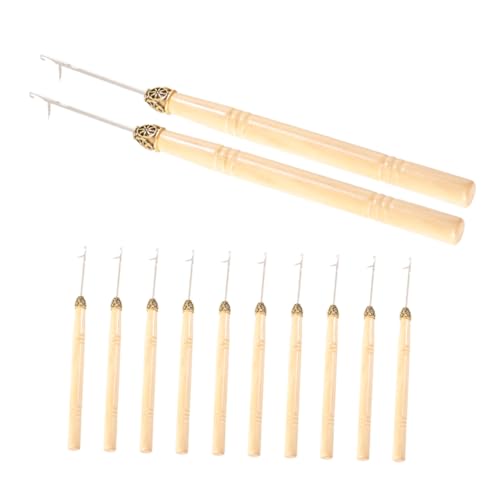 Happyyami 12 Stück Haarverlängerung häkeln werkzeug Haarhäkchen Haken Haarnadel aus Holz Dreadlocks häkeln Nadel Haare weben häkeln Salon-Dreadlock-Tool Hölzern Golden Happyyami 12 Stück Haarverlängerung häkeln werkzeug Haarhäkchen Haken Haarnadel aus Holz Dreadlocks häkeln Nadel Haare weben häkeln Salon-Dreadlock-Tool Hölzern Golden von Happyyami