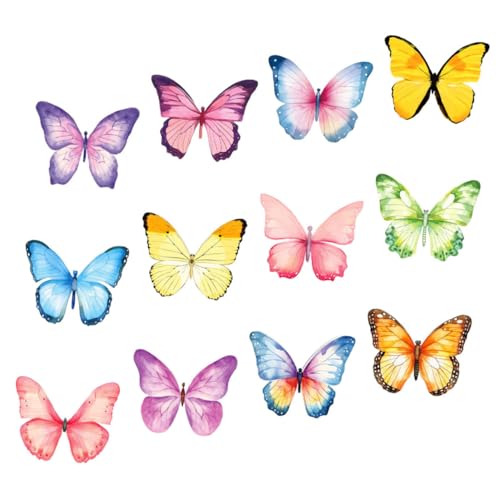Happyyami 12 Stück Notizzettel Schmetterling Bunte Memo Pads für Büro Schule und Zuhause Handlich und Vielseitig Einsetzbar für Notizen Erinnerungen und Organisation von Happyyami
