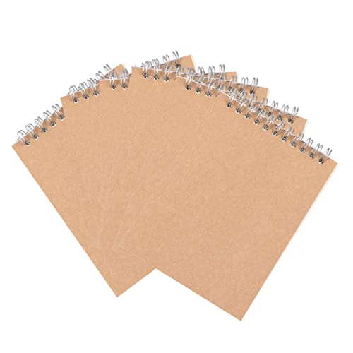 Happyyami 12 Stück Teiliges Kraftpapier Notizbuch Leeres Tagebuch und Skizzenblock Spiralförmig Gebunden Glattes Schreibpapier für Schule Büro Tägliche Planung und Journaling von Happyyami