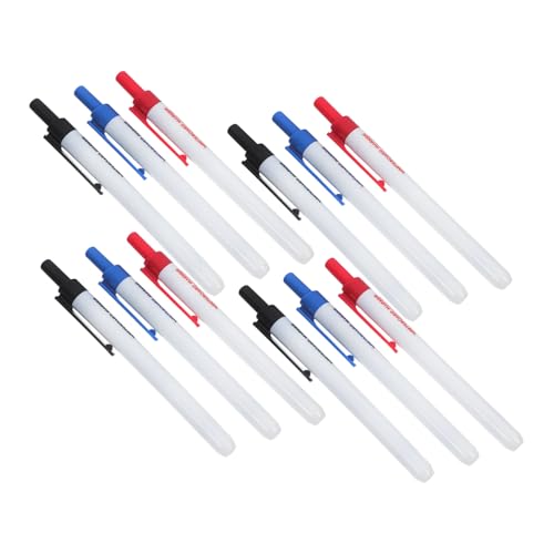 Happyyami 12 Stück Whiteboard -Marker schwarze, trocken abwischbare Marker trockener Löschstift dünn Whiteboardstifte tafelstifte Tafelmarker magnetischer trocken abwischbarer Marker Plastik von Happyyami