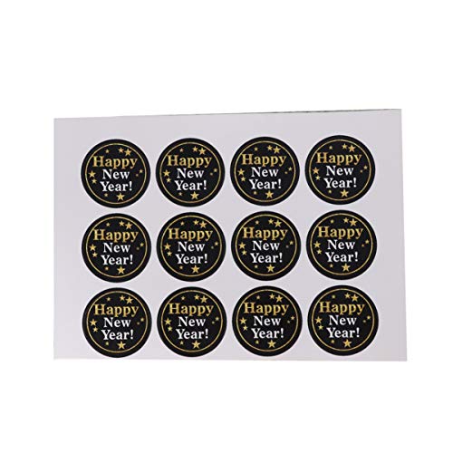 Happyyami 120 Stück runde Siegel Aufkleber frohes neues Jahr Label Aufkleber Süßigkeiten Schokolade Etiketten für Party Siegel Verpackung Umschlag Happyyami 120 Stück runde Siegel Aufkleber frohes neues Jahr Label Aufkleber Süßigkeiten Schokolade Etiketten für Party Siegel Verpackung Umschlag von Happyyami