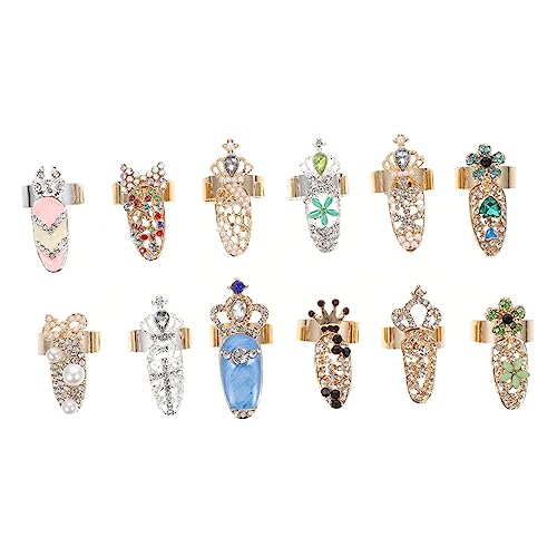 Happyyami 12Stücke Maniküre Dekorationen Mit Nail Art Charms Verzierung Für Nägel Und Finger Für Nail Art Und Maniküre von Happyyami