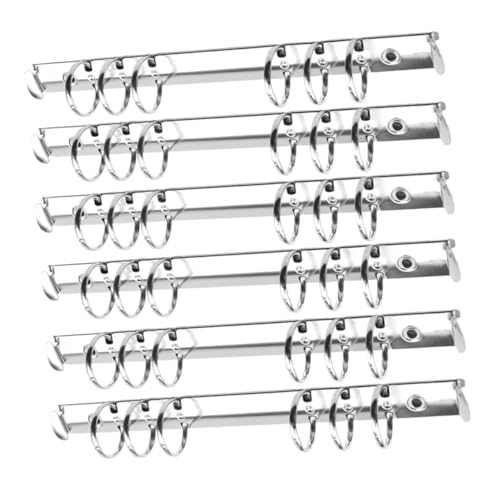 Happyyami 12Stücke Metall Ringbinder für Scrapbooking Bürobedarf und Aktenordner Robuste und Praktische Buchbinder Silber für Schule und Zuhause von Happyyami