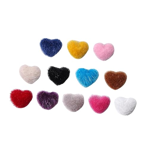 Happyyami 12Stücke Nagelschmuck Herzform für Nagelkunst DIY Einzigartiges Nageldekor Zubehör für Heimgebrauch und Nagelstudios Farblich Zufällig Ausgewählt von Happyyami