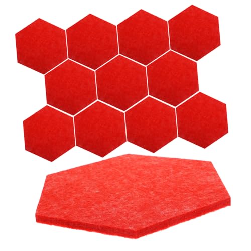 Happyyami 12Stücke Sechseckige Filzmatte Für Kreative Wandgestaltung Dekorative Messageboards Und Schallschutzpaneele Farbenfroh Und Vielseitig Einsetzbar Für Büro Und Kindergarten von Happyyami