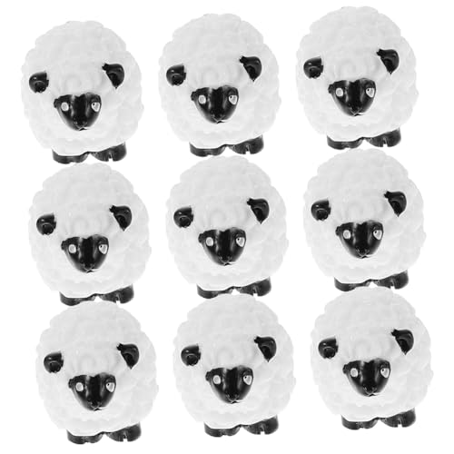 Happyyami 12stücke Mini Schaf Figuren Niedliche Tierornamente Aus Harz Für Puppenhaus Garten Tischdekoration Kreative Miniaturspielzeuge Für -projekte von Happyyami