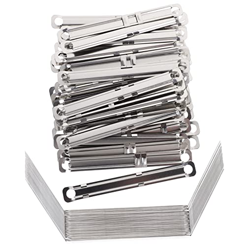 Happyyami 150 Stück Bindeclip aus Metall Büroklammern Verschluss Schreibwaren Ordnerringe Metall -Lose -Blatt -Bindemittel Ringe Papierverschlüsse Eisen vernickelt Silber von Happyyami