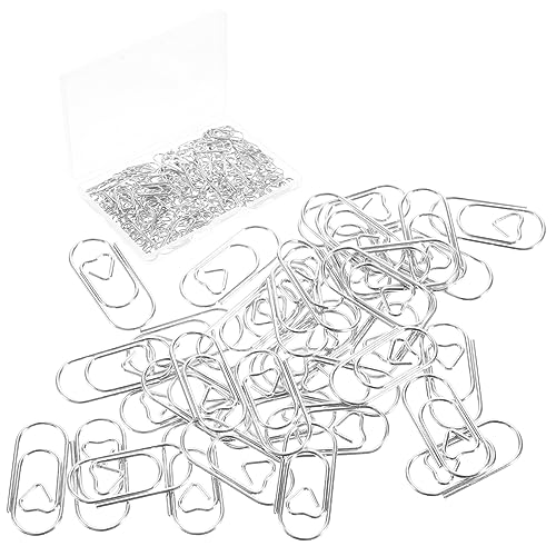 Happyyami 150 Stück Liebe Büroklammer Farbig Büroklammern Bunt Mini-büroklammern Goldherz-büroklammern Große Büroklammern Markierungsclip Für Das Büro Lustige Papierclips Silver Metall von Happyyami