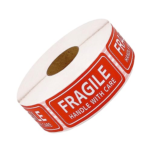 Happyyami 150Stücke Selbstklebende Fragile Aufkleber Versandpflege Etiketten für Sichere Handhabung Rot für Umzug und Versand Happyyami 150Stücke Selbstklebende Fragile Aufkleber Versandpflege Etiketten für Sichere Handhabung Rot für Umzug und Versand von Happyyami