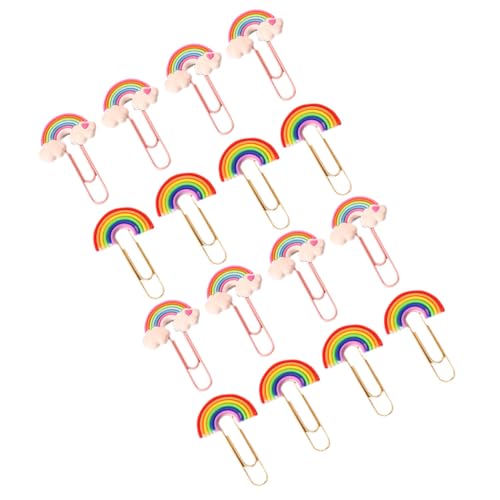 Happyyami 16 Stück Teiliges Bunte PVC Büroklammern Flexible Clips für Zuhause und Büro Einzigartige Formen für Notizen Dokumente Fotos und von Happyyami
