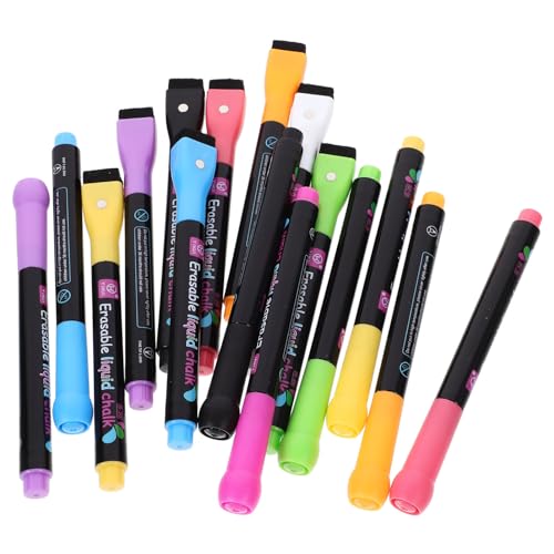 Happyyami 16 Stück Teiliges Flüssigkreidemarker für Abwischbare Tafeln Erasable Marker für Kreidetafeln Wasserlöslich Farben mit Rundspitze für Kunst Beschriftungen und Kreative Projekte Happyyami 16 Stück Teiliges Flüssigkreidemarker für Abwischbare Tafeln Erasable Marker für Kreidetafeln Wasserlöslich Farben mit Rundspitze für Kunst Beschriftungen und Kreative Projekte von Happyyami