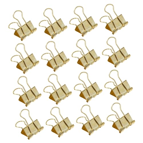 Happyyami 16 Stück Teiliges Set Gold Binder Clips Dekorative Büroklammern für Dokumente Hochwertige Klemmen für Schule und Büro für Organisation von Unterlagen Happyyami 16 Stück Teiliges Set Gold Binder Clips Dekorative Büroklammern für Dokumente Hochwertige Klemmen für Schule und Büro für Organisation von Unterlagen von Happyyami