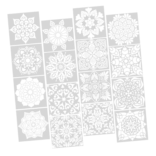 Happyyami 16 Teilige Blumenschablone Blumen Zeichnen Zahlen Malen Blätter Schablone Bastelschablone Bastelschablonen Wiederverwendbare Blumenschablone Wiederverwendbare von Happyyami